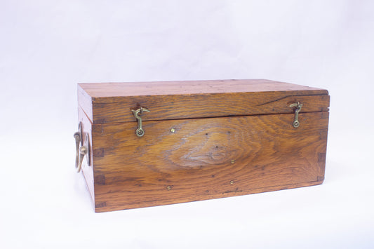 R & J. Beck Antique Wood Microscope Case