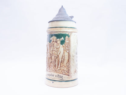 Antique German Stein "Trompeter v. Säck"