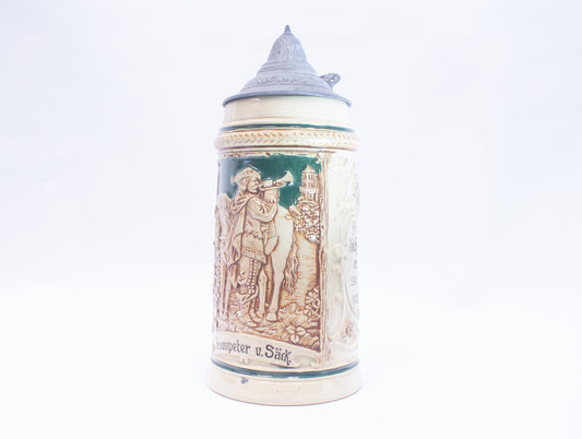 Antique German Stein "Trompeter v. Säck"