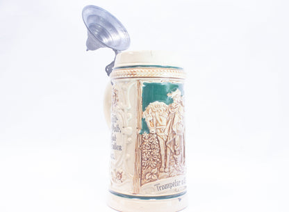 Antique German Stein "Trompeter v. Säck"