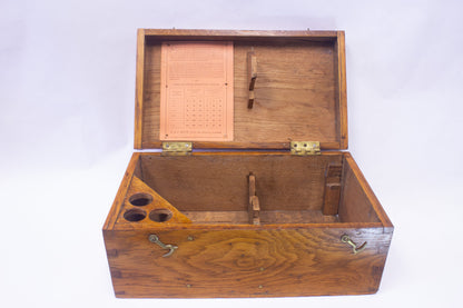 R & J. Beck Antique Wood Microscope Case