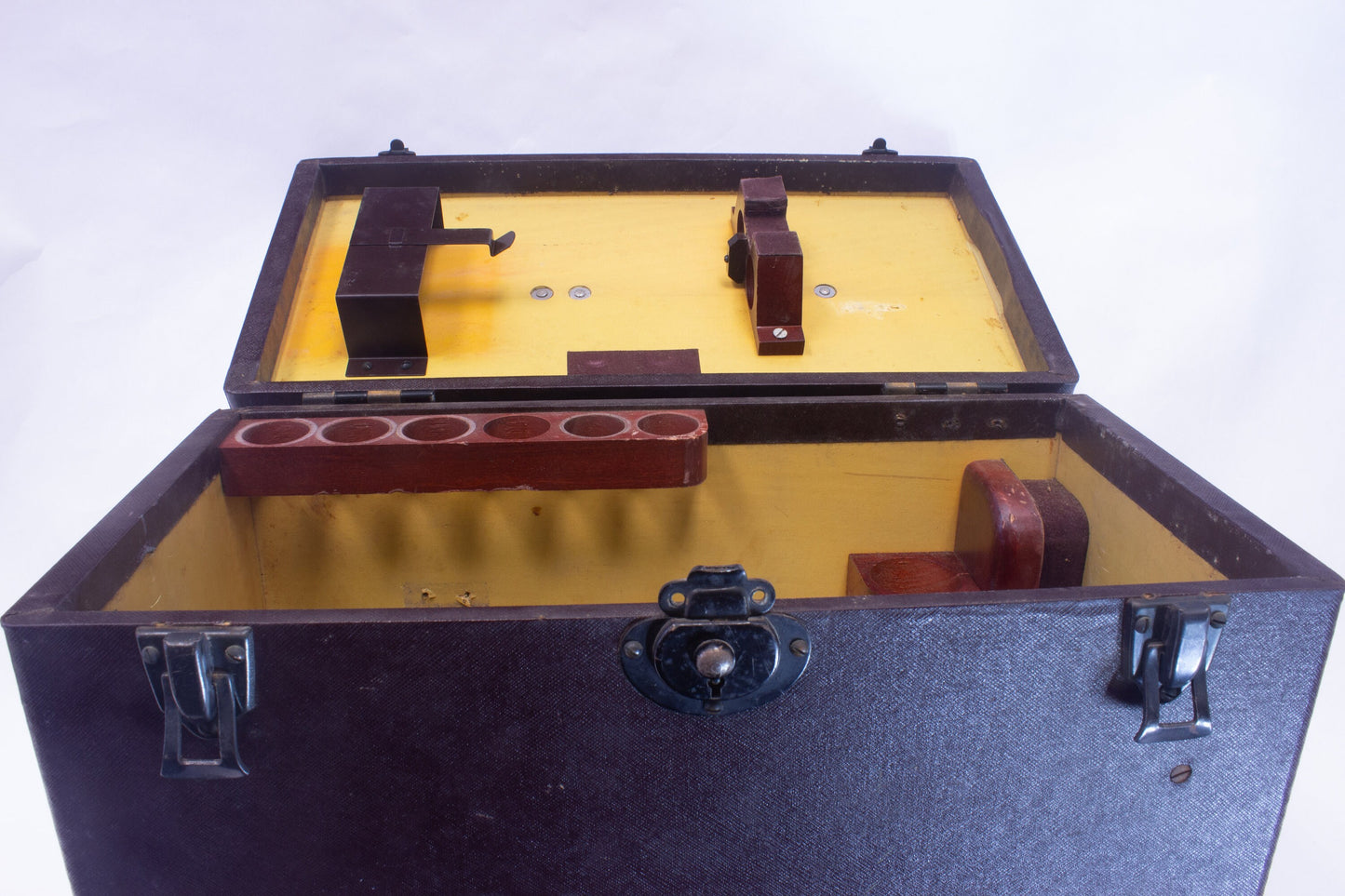 Vintage Leather-wrapped Microscope Case