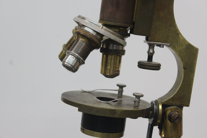 Betz Special Antique Brass Microscope - Sold by SILO Surplus