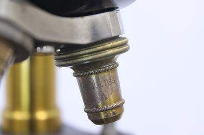 Carl Zeiss Jena Antique Brass Microscope (19978)